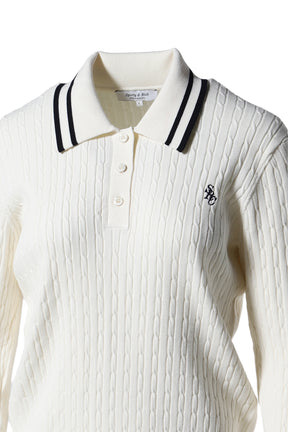 SRC CABLEKNIT POLO / CREAM