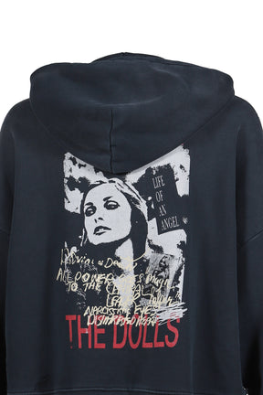 VALLEY OF DOLLS HOODED SWEATSHIRT / VTG BLK
