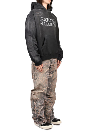 MOTO HOODIE / WASHED BLK