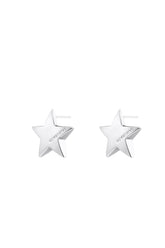 PLAIN STAR EARRINGS / SIL