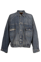 "INCEPTION" VINTAGE WASHED DENIM JACKET / IND 