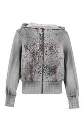 BLOOD HOODIE ZIPUP / GRY