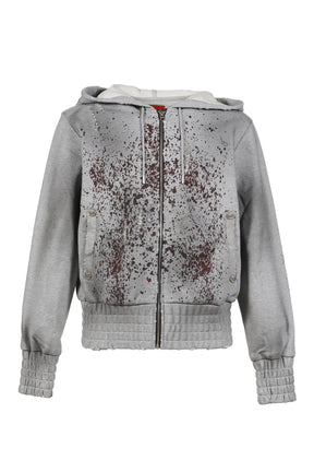 BLOOD HOODIE ZIPUP / GRY