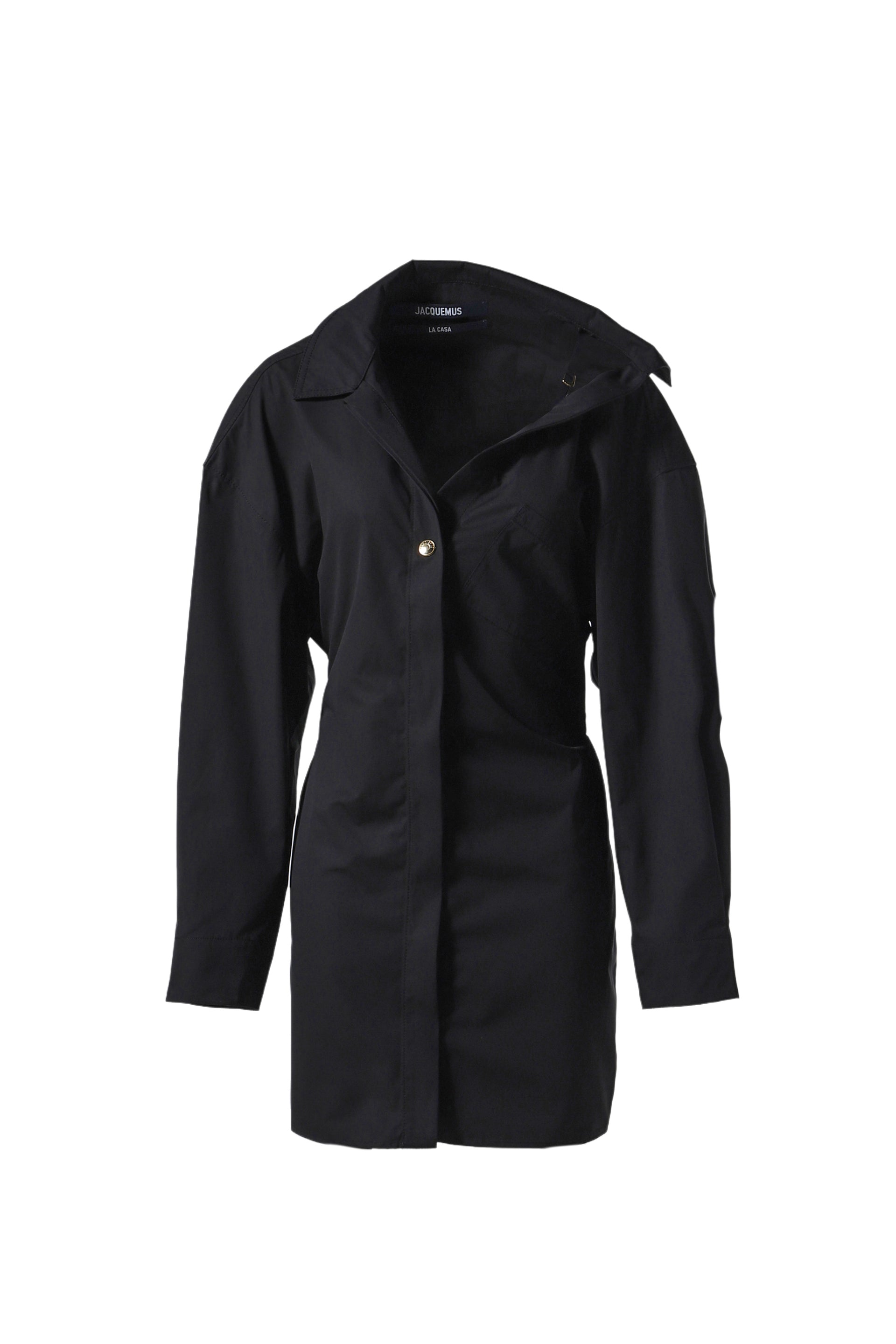 JACQUEMUS LA MINI ROBE CHEMISE / BLACK