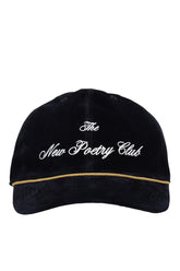 TEM BASEBALL CAP WITH "THE NEW POETRY CLUB" EMBROIDERY / NVY