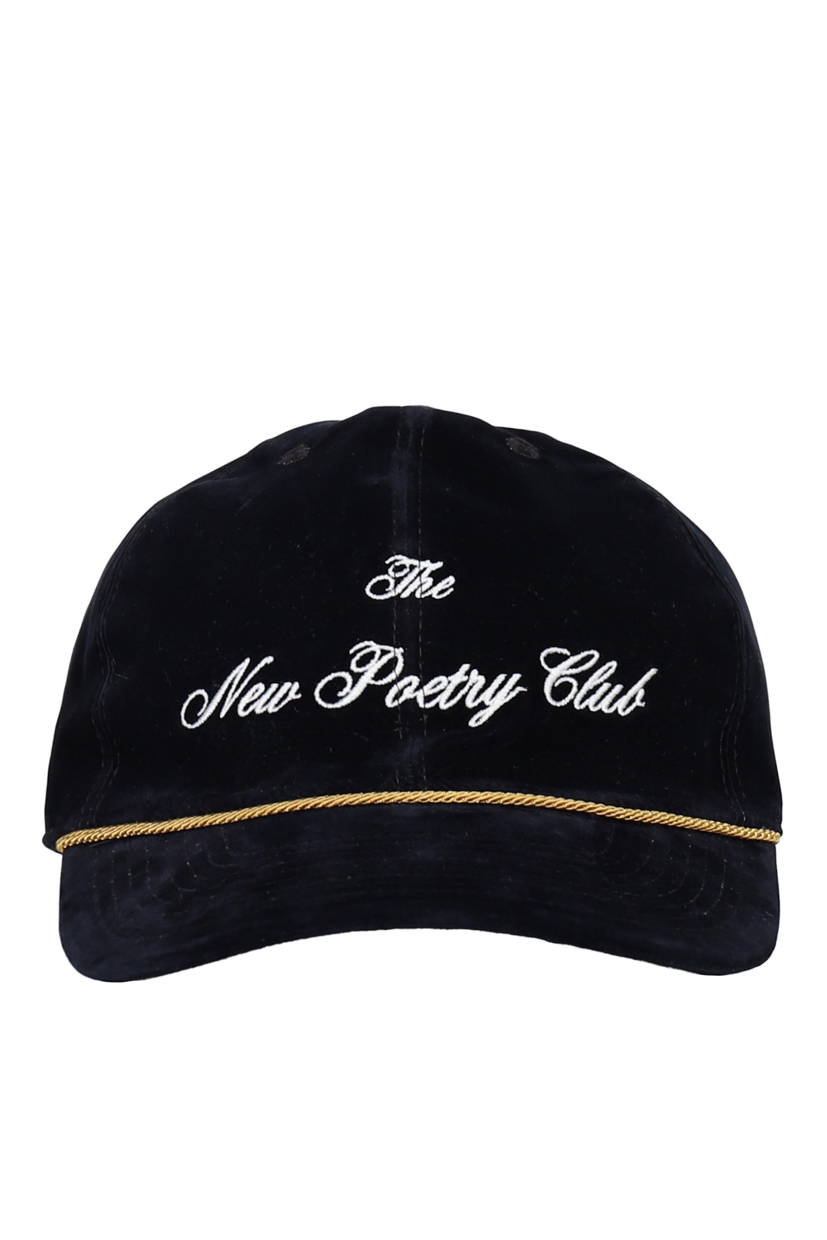 TEM BASEBALL CAP WITH "THE NEW POETRY CLUB" EMBROIDERY / NVY