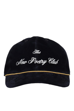 TEM BASEBALL CAP WITH "THE NEW POETRY CLUB" EMBROIDERY / NVY
