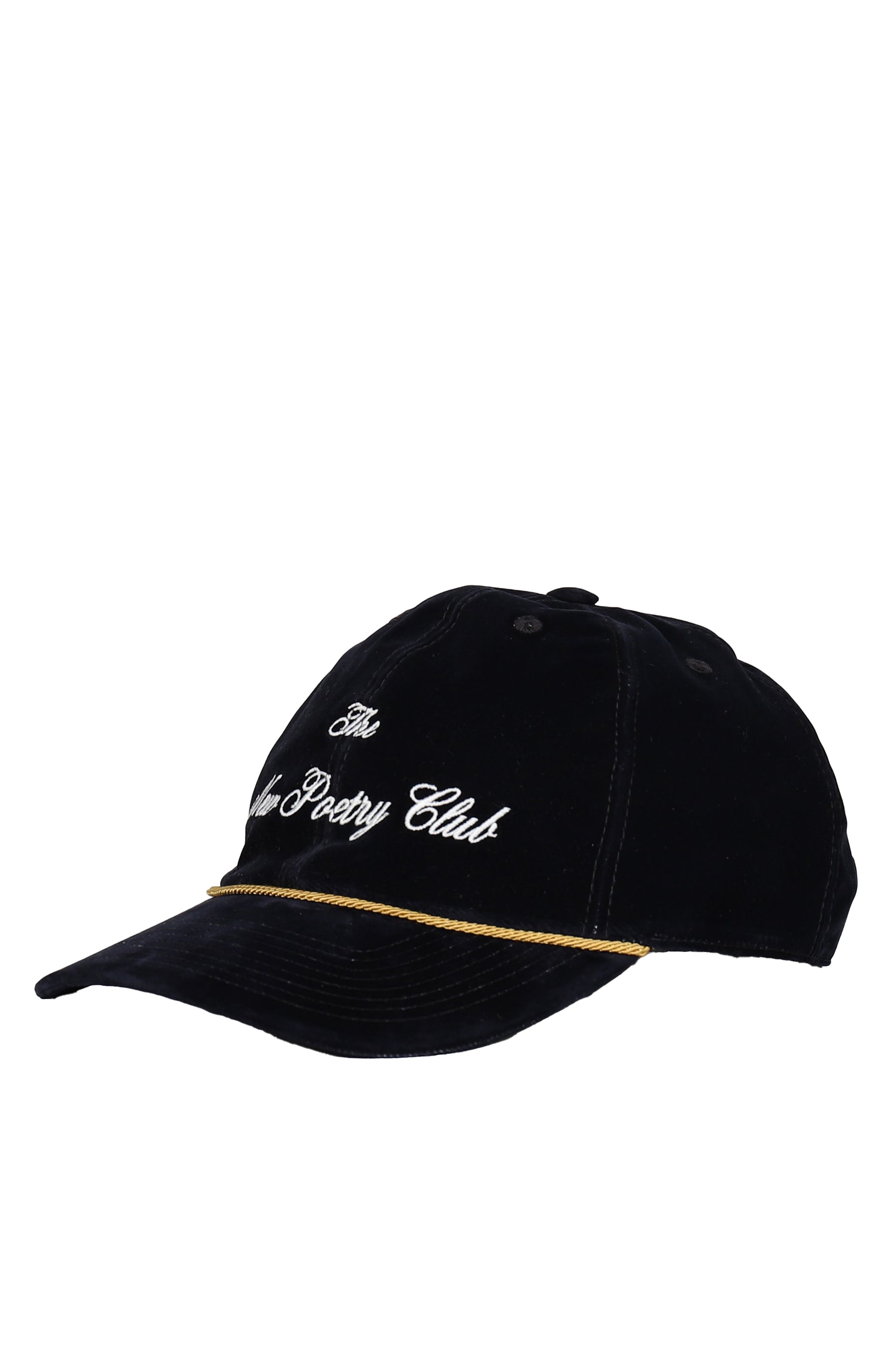 TEM BASEBALL CAP WITH "THE NEW POETRY CLUB" EMBROIDERY / NVY