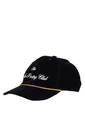 TEM BASEBALL CAP WITH "THE NEW POETRY CLUB" EMBROIDERY / NVY