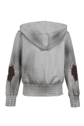 BLOOD HOODIE ZIPUP / GRY