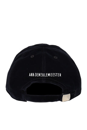 TEM BASEBALL CAP WITH "THE NEW POETRY CLUB" EMBROIDERY / NVY