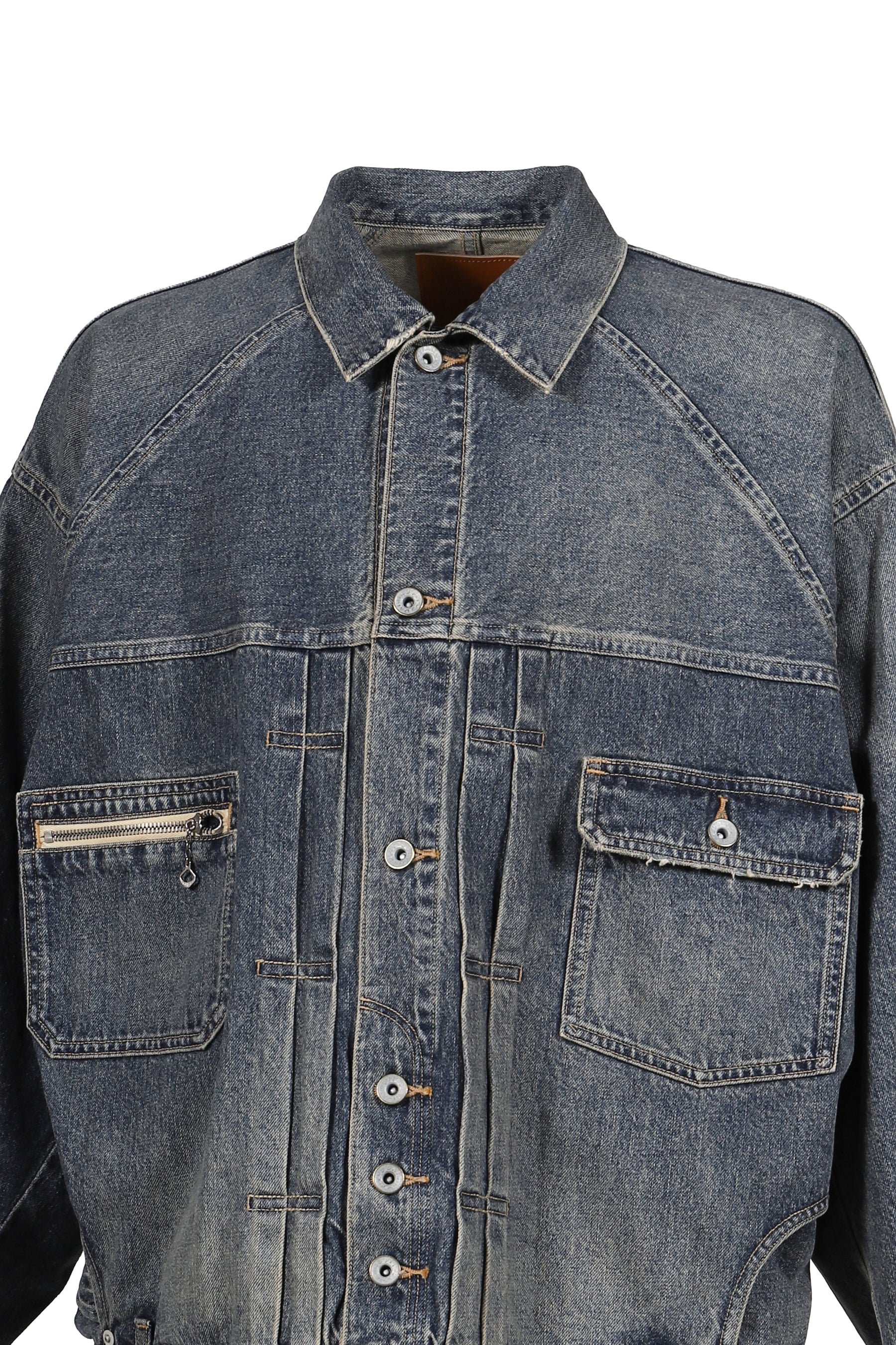 "INCEPTION" VINTAGE WASHED DENIM JACKET / IND 