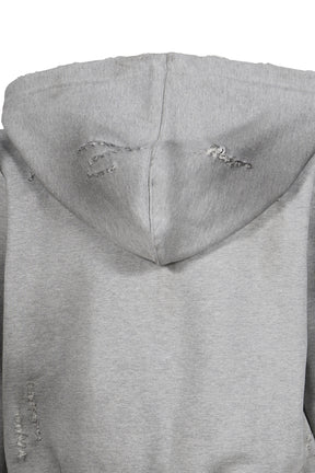 BLOOD HOODIE ZIPUP / GRY