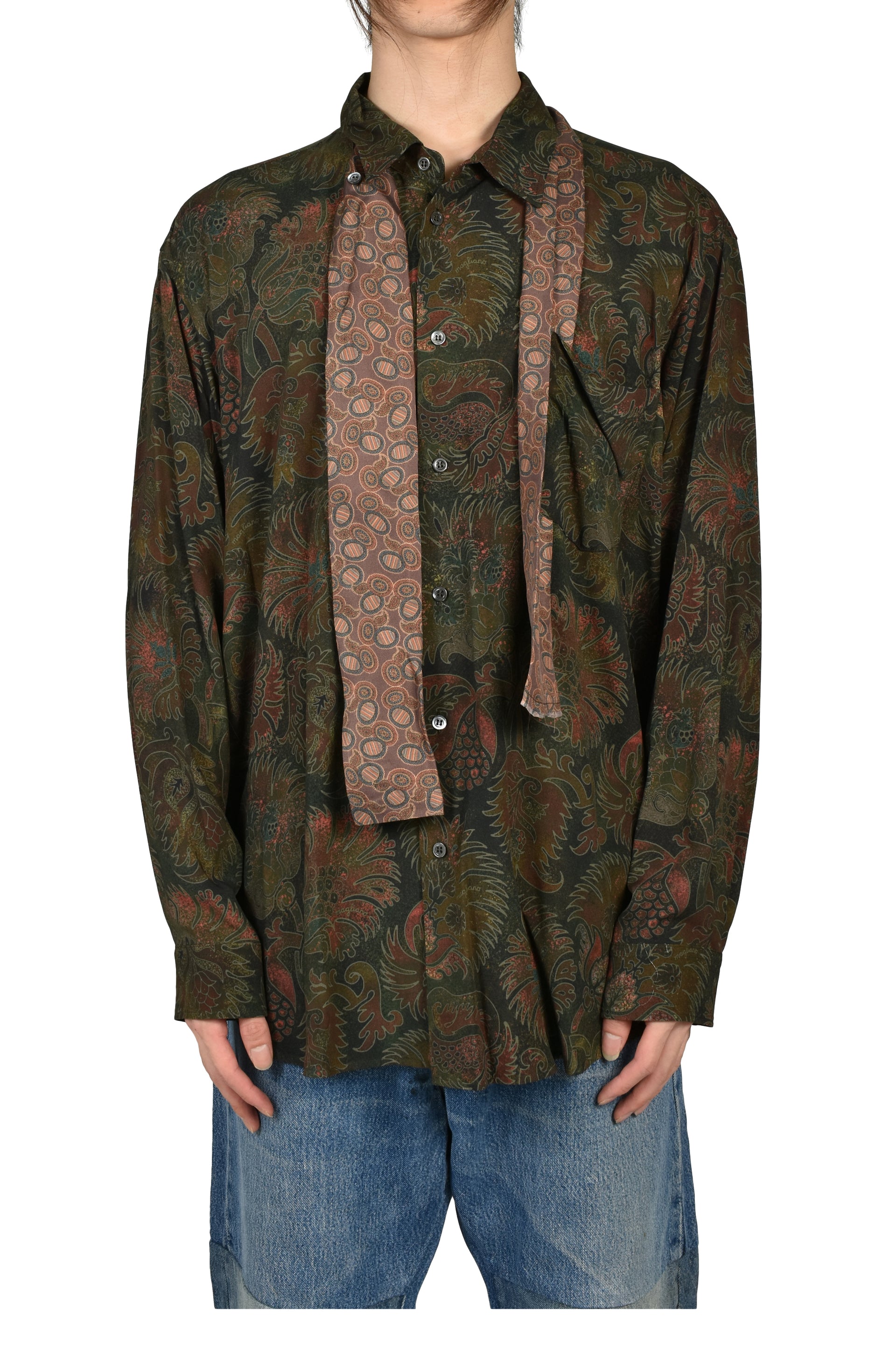 LIQUID PENNA LONG SLEEVE / POMEGRANATE GREEN