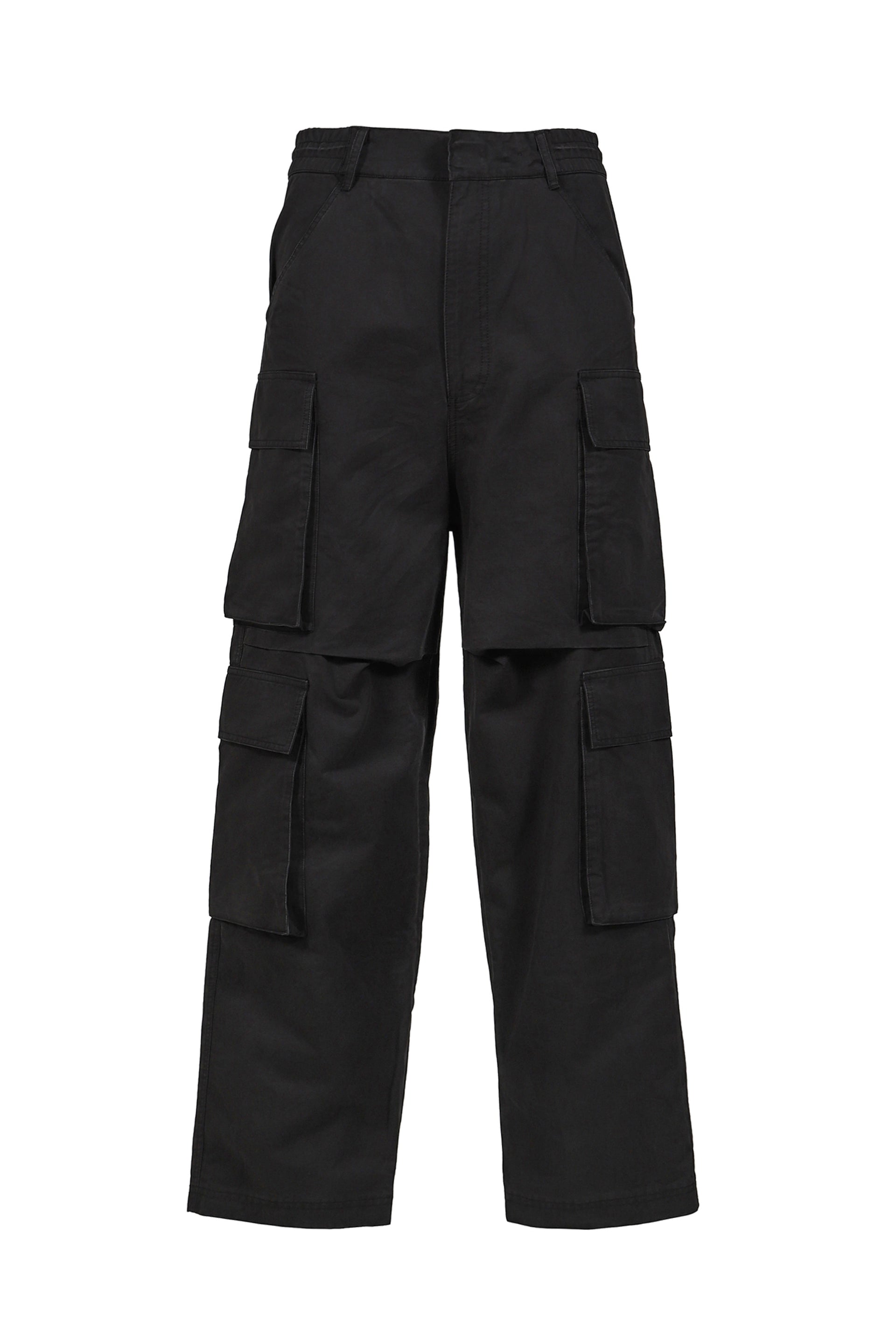 RAVE CARGO PANTS / WASHED BLK