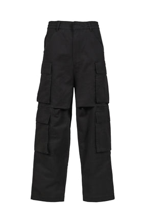 RAVE CARGO PANTS / WASHED BLK