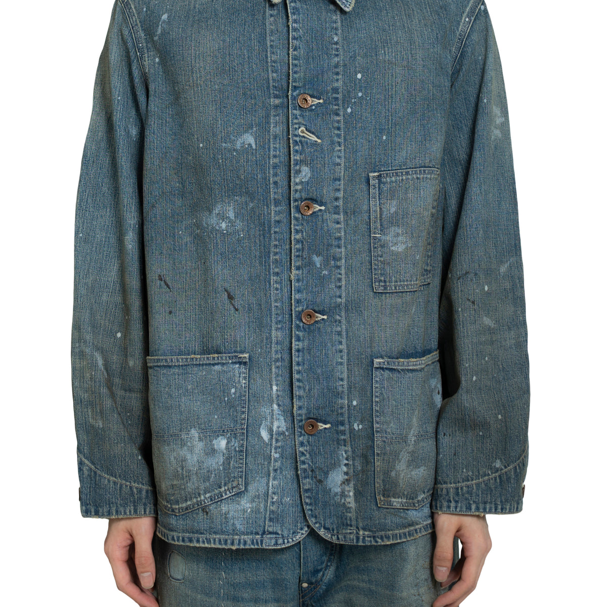 BOW WOW FW25 Paint-Stained Engineer's Coverall / Aged Ink