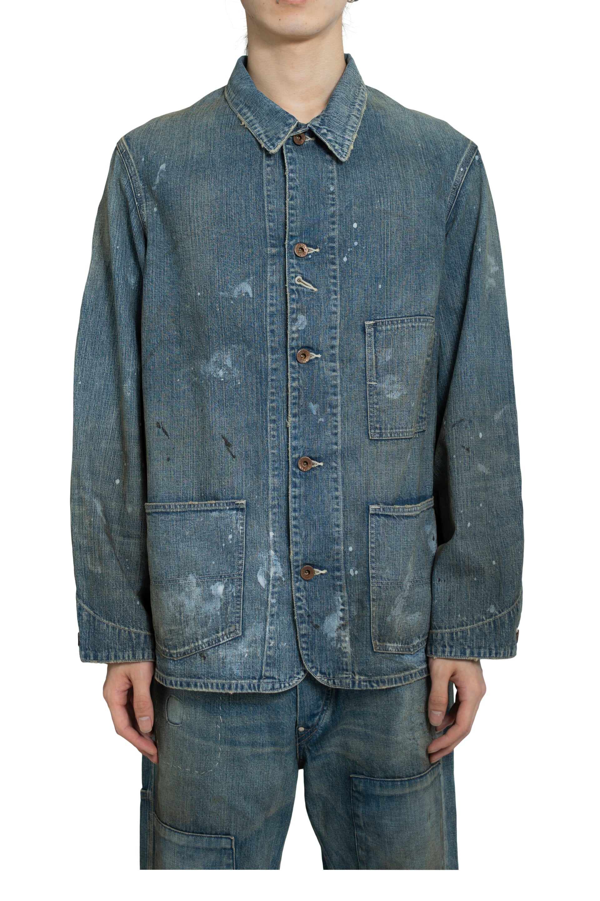 PAINT-STAINED ENGINEER'S COVERALL / AGED IND