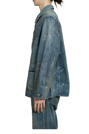 PAINT-STAINED ENGINEER'S COVERALL / AGED IND