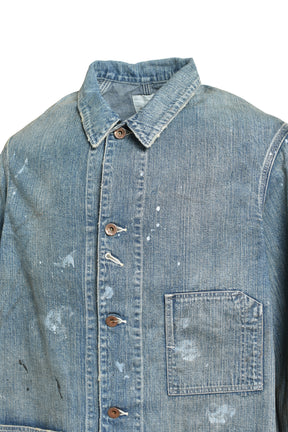 PAINT-STAINED ENGINEER'S COVERALL / AGED IND