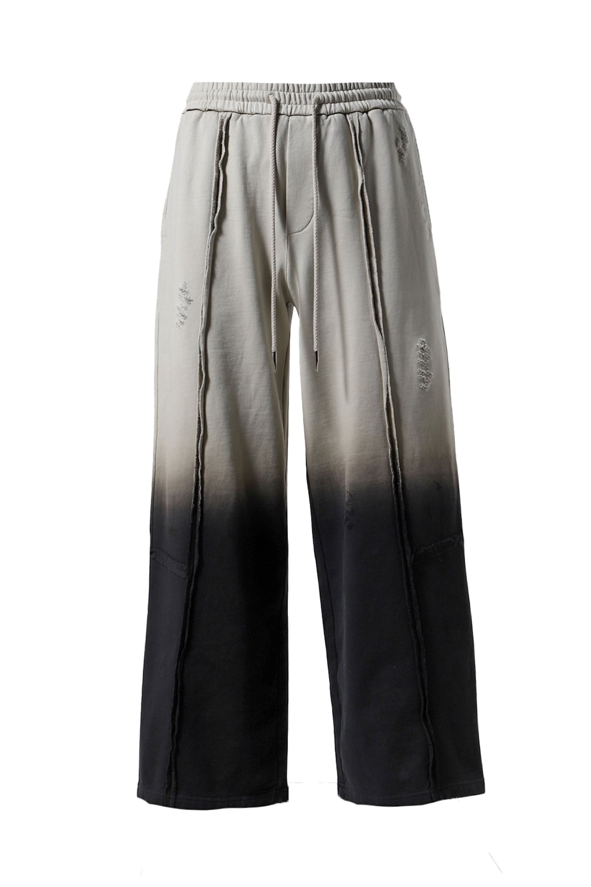 GRADIENT WASHED DECONSTRUCTION SWEATPANTS / BLK