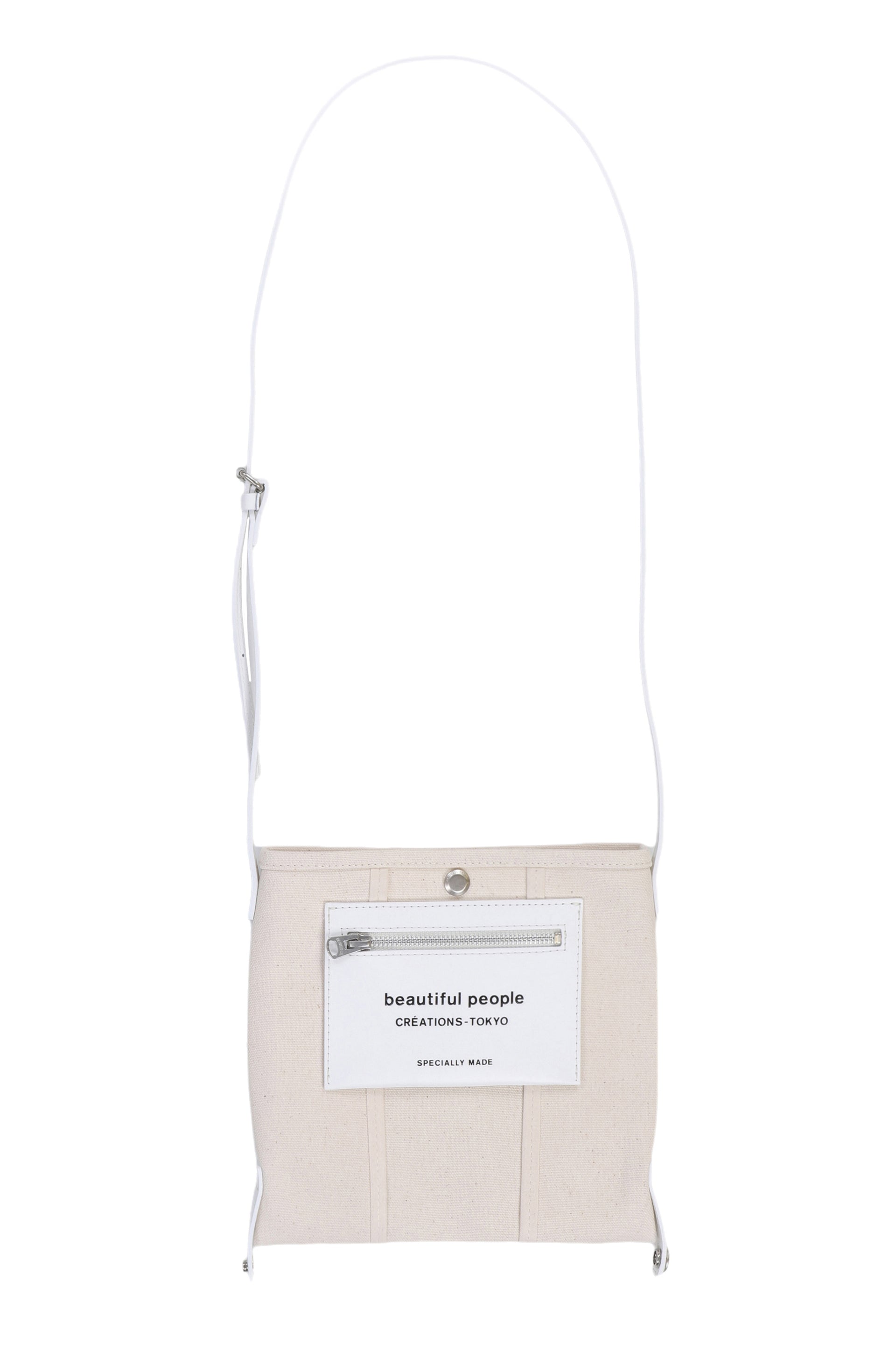 LINING LOGO POCKET MINI SHOULDER BAG / ECRU