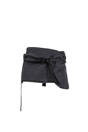 KNOTTED MINI SKIRT / BLK