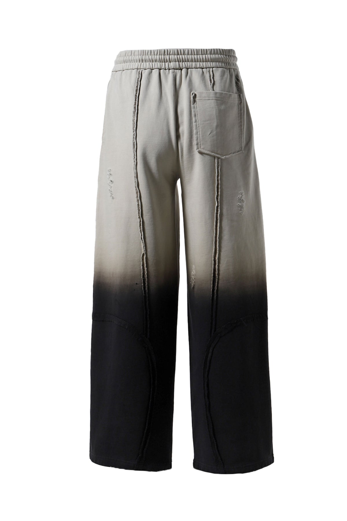 GRADIENT WASHED DECONSTRUCTION SWEATPANTS / BLK