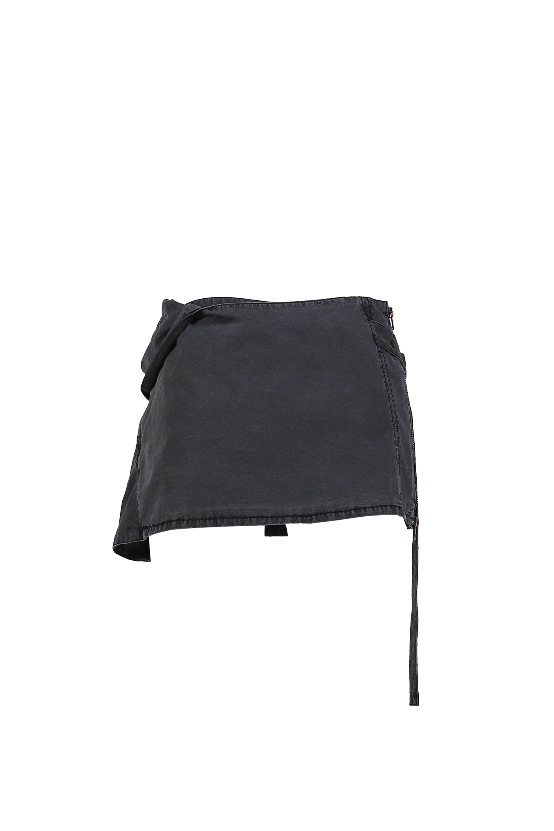 KNOTTED MINI SKIRT / BLK