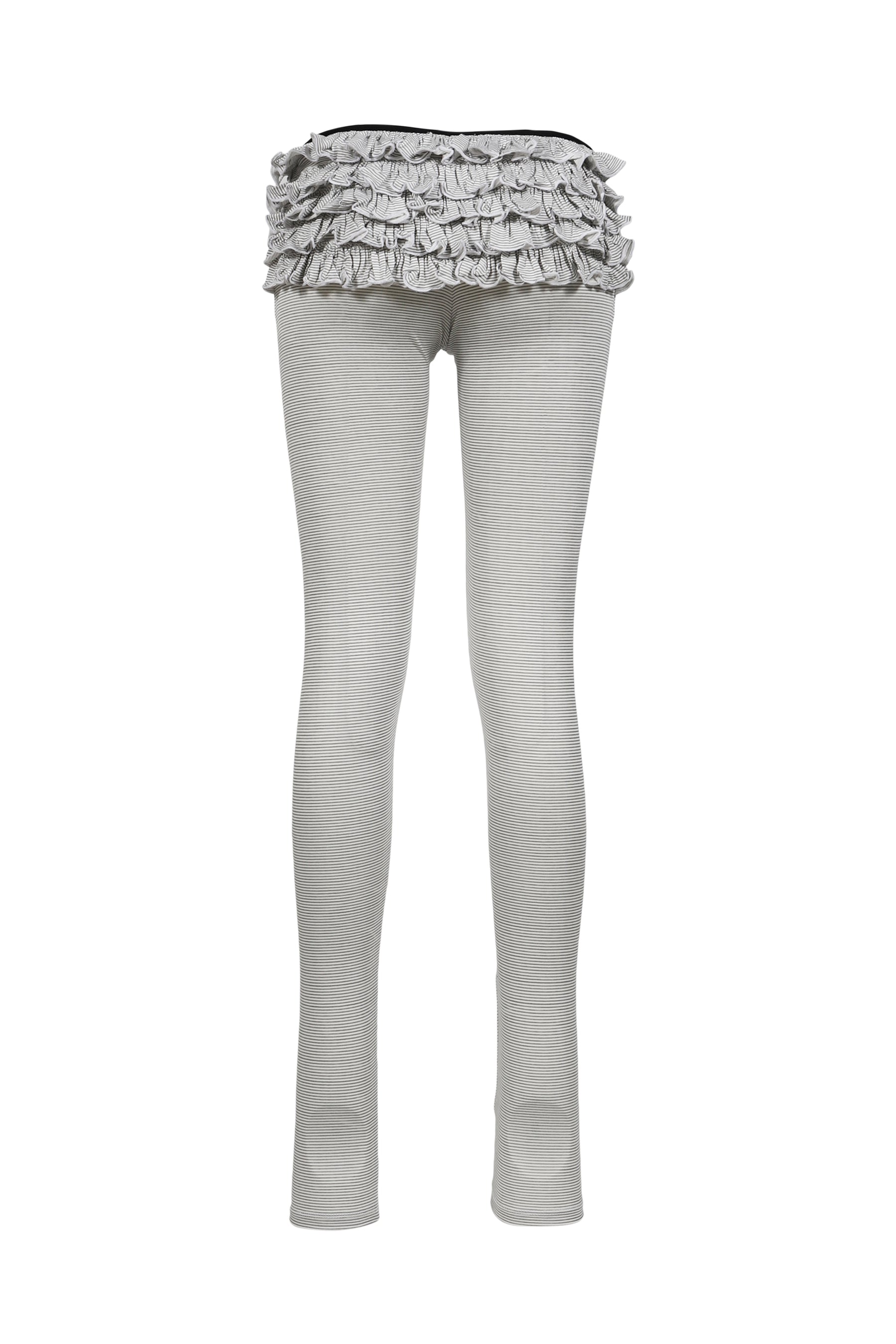 MAGNOLIA FRILLED LEGGINGS / GRY WHT