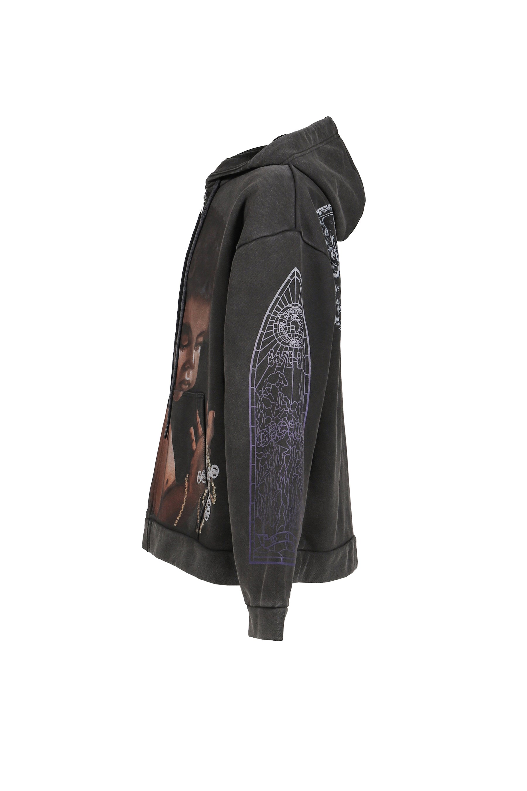 SACRED BEING ZIP UP / COAL