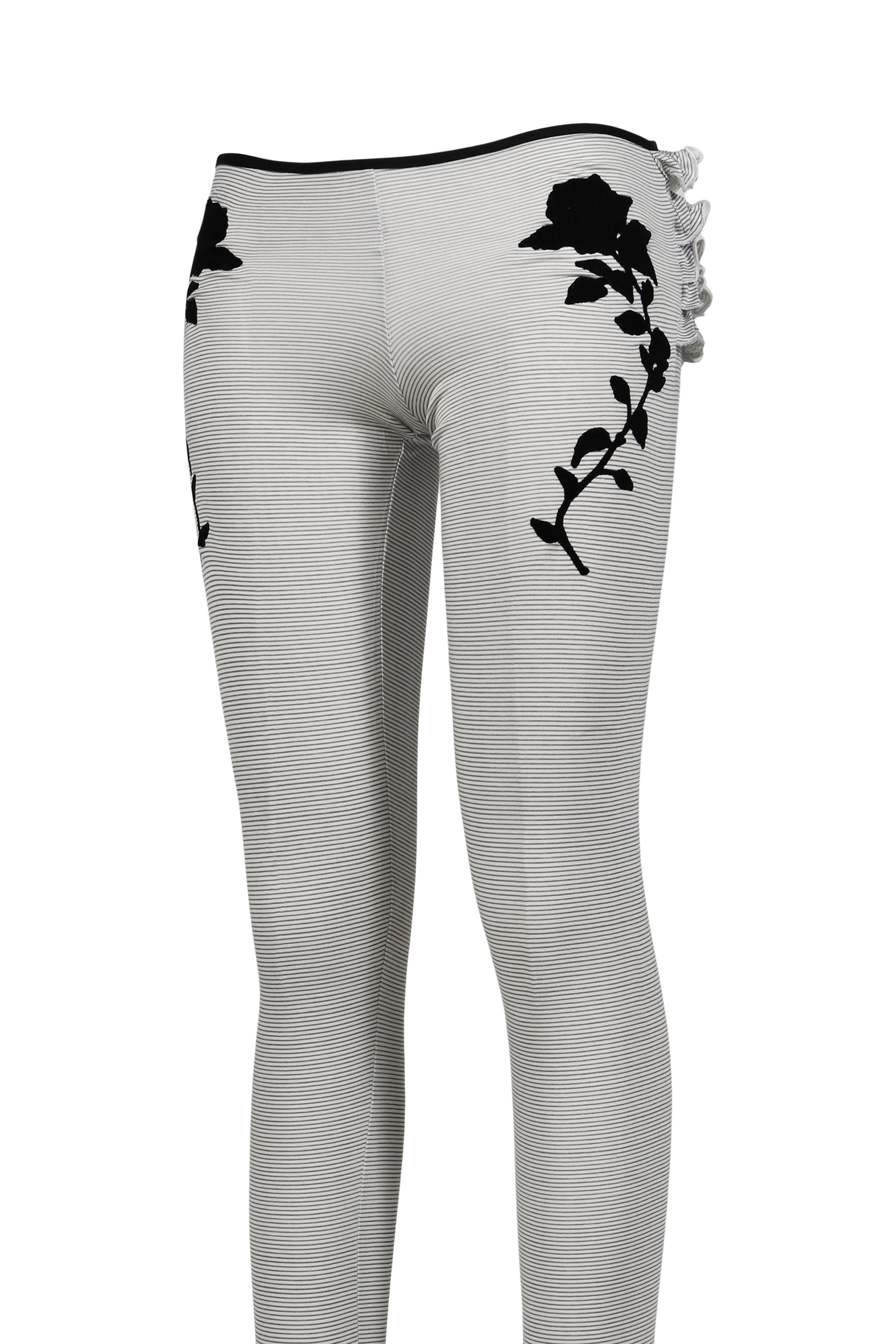 MAGNOLIA FRILLED LEGGINGS / GRY WHT