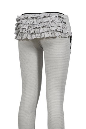 MAGNOLIA FRILLED LEGGINGS / GRY WHT