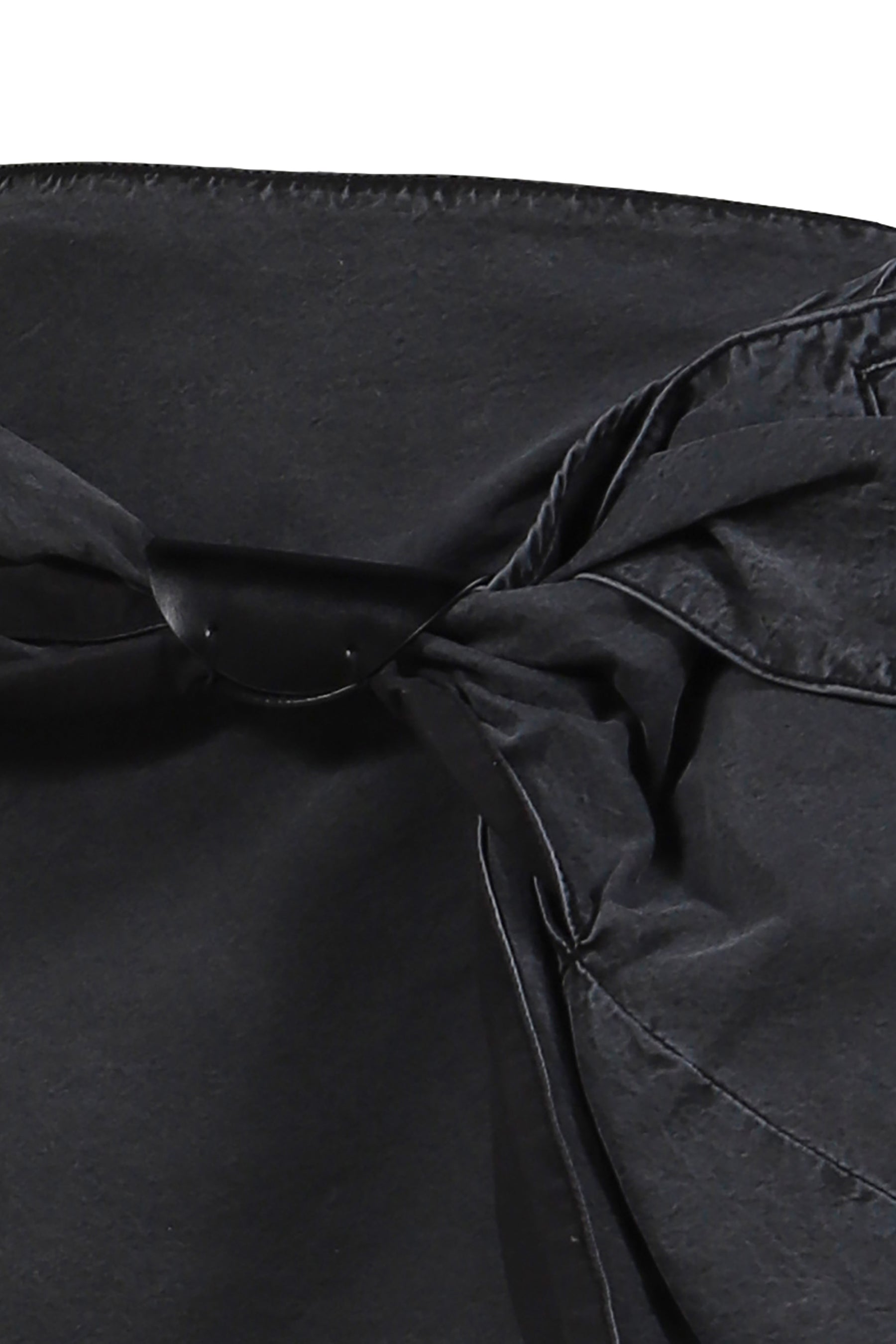 KNOTTED MINI SKIRT / BLK