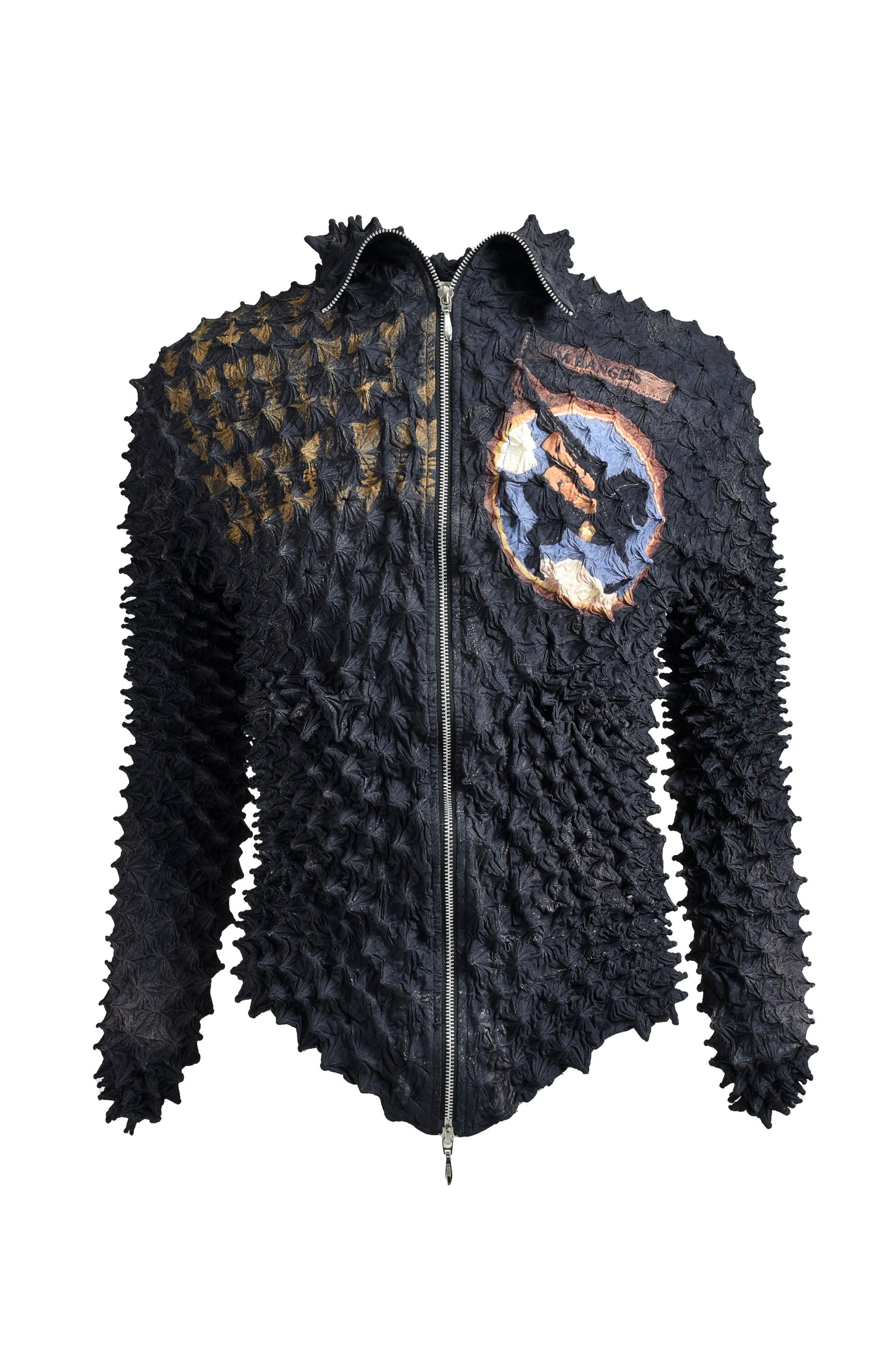 SPIKY PEGASUS BOMBER JACKET / BLK