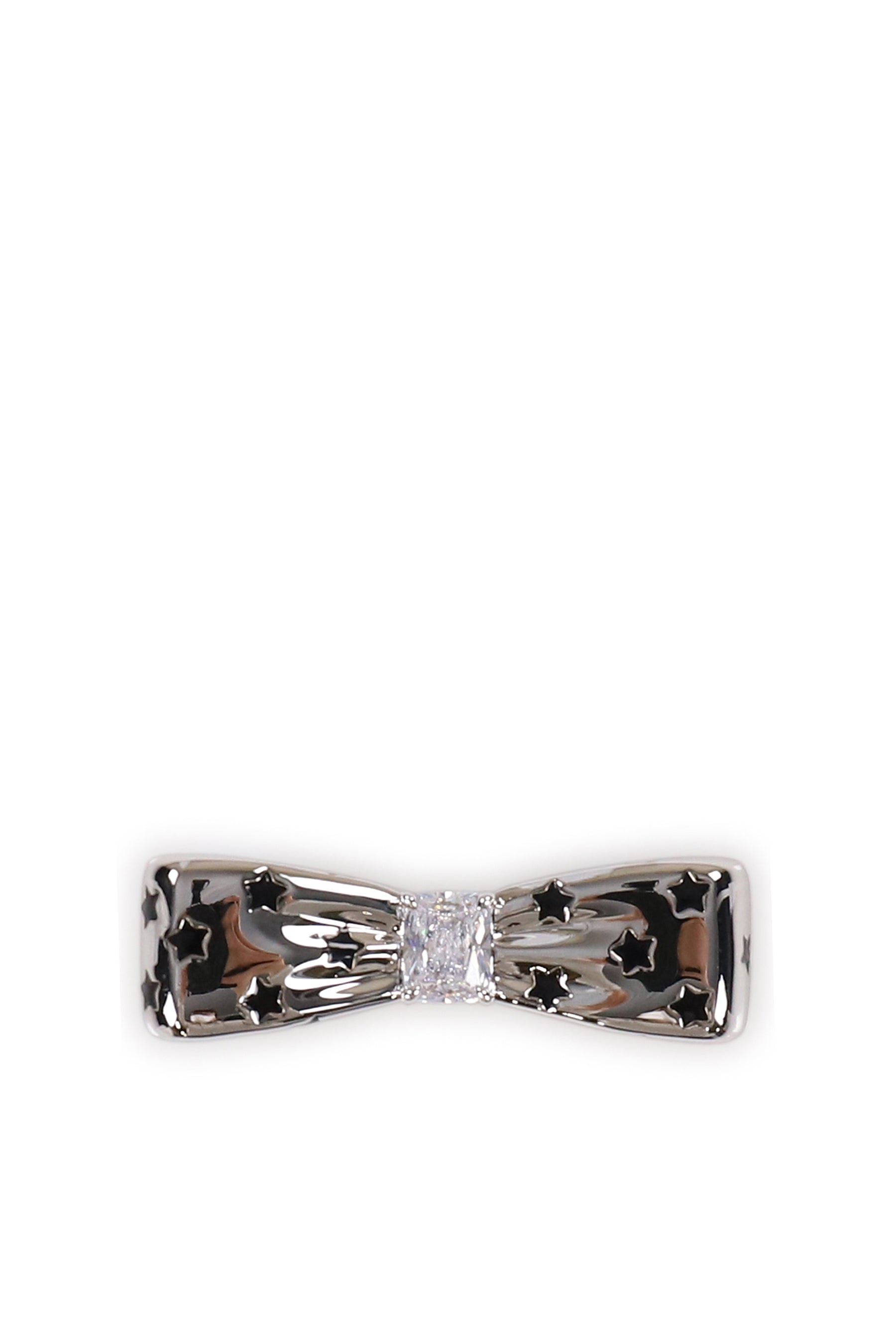 STAR POLKA DOT BOWKNOT HAIR CLIP / SIL