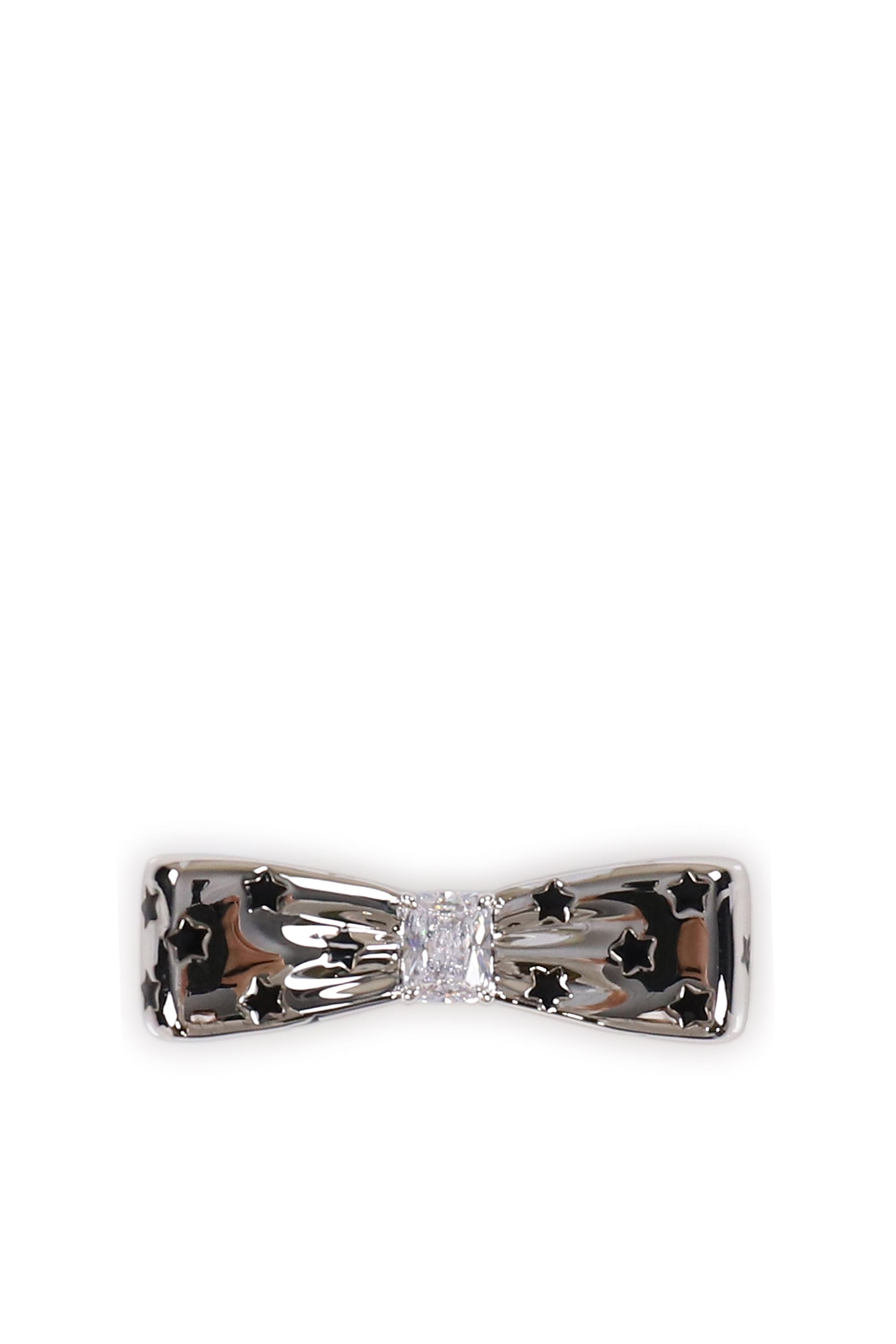 STAR POLKA DOT BOWKNOT HAIR CLIP / SIL