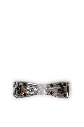 STAR POLKA DOT BOWKNOT HAIR CLIP / SIL