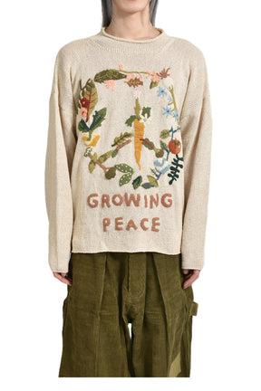 TWINSUN ROLLNECK / ECRU GROWING PEACE