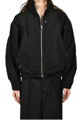 DRAPED BLOUSON MOLESKIN / BLK