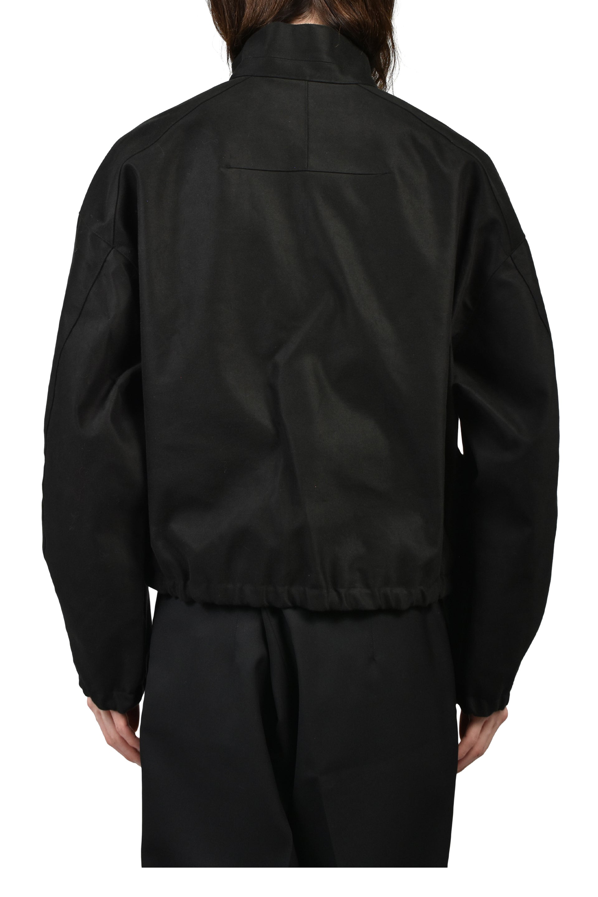 DRAPED BLOUSON MOLESKIN / BLK