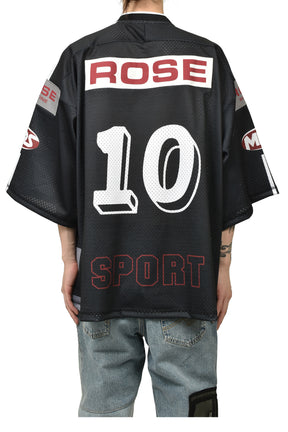 OVERSIZED HOCKEY TOP / BLK GRY 