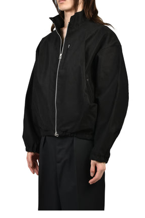 DRAPED BLOUSON MOLESKIN / BLK