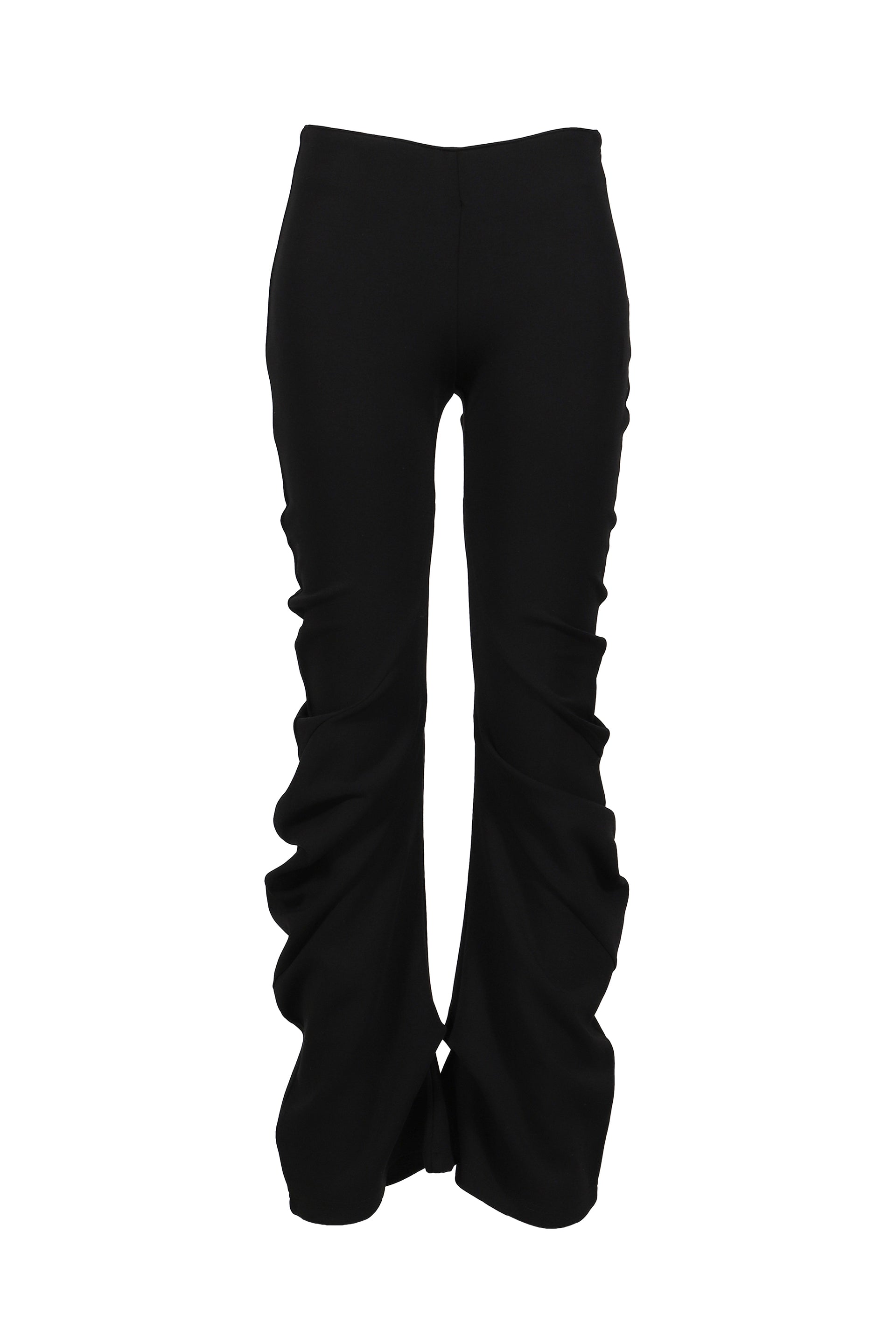 MESSY DRAPE LEGGINGS / BLK