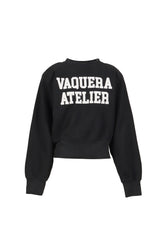 SHOULDERPAD SWEATSHIRT KNIT / BLK