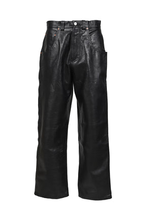 VETEMENTS LEATHER HIP-HOP PANTS / BLK