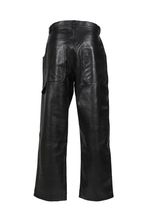 VETEMENTS LEATHER HIP-HOP PANTS / BLK