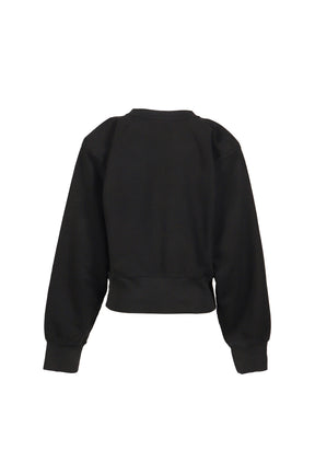 SHOULDERPAD SWEATSHIRT KNIT / BLK