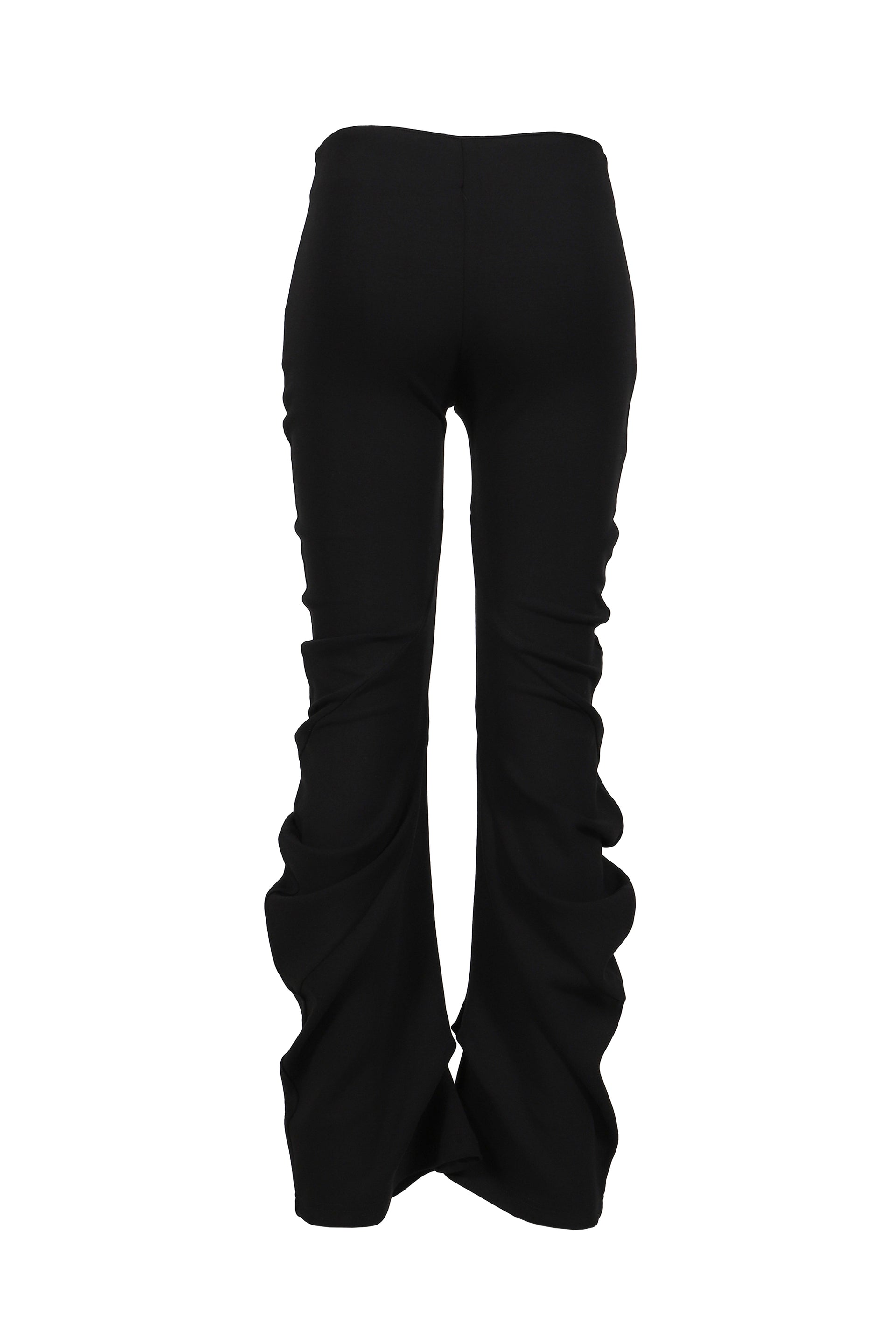 MESSY DRAPE LEGGINGS / BLK