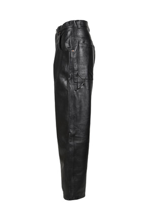 VETEMENTS LEATHER HIP-HOP PANTS / BLK